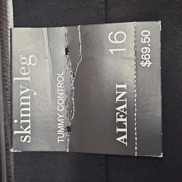Alfini Black skinny leg pants 16 - Picture 4 of 5